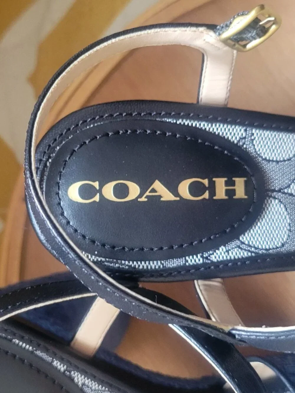Coach Talina Sandal - Washed Chambray/Black